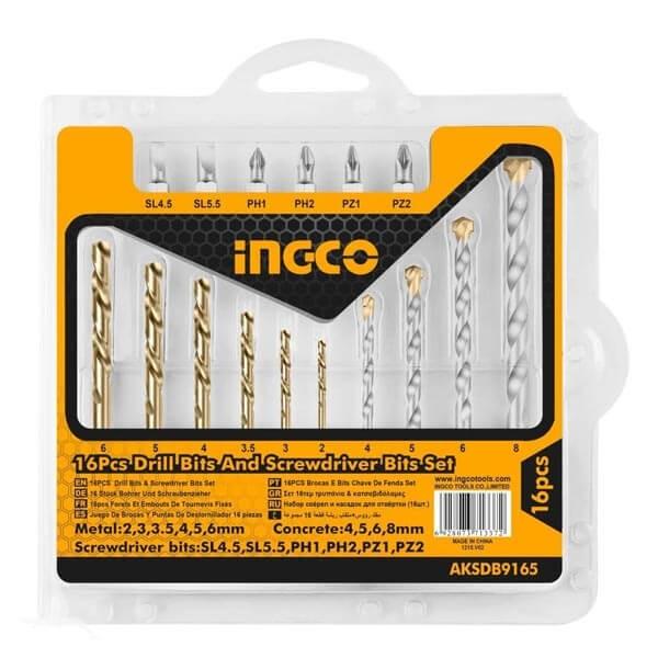 BỘ 16 MŨI KHOAN VÀ MŨI BẮT VÍT INGCO AKSDB9165