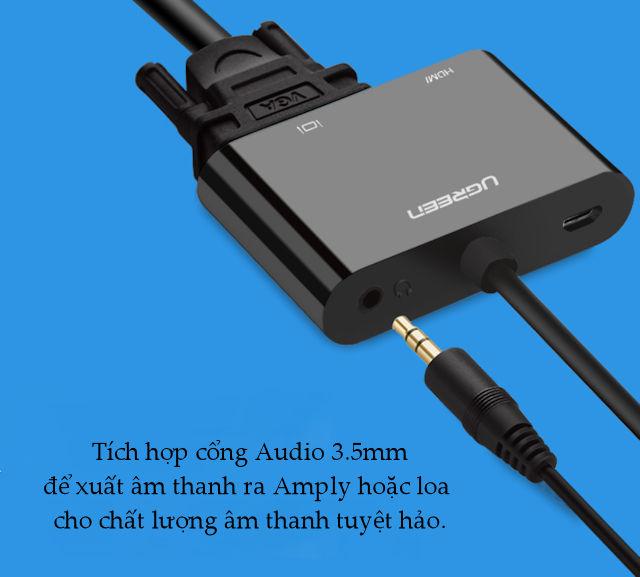 Bộ Chuyển Đổi HDMI Sang VGA HDMI Ugreen 40744