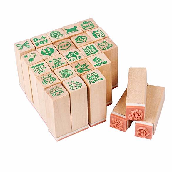 Hộp con dấu Happy Life - 25pcs