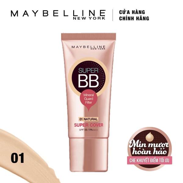Kem trang điểm siêu mịn bảo vệ Maybelline New York BB Super cover SPF50/PA++++ 30ml (Tông tự nhiên)