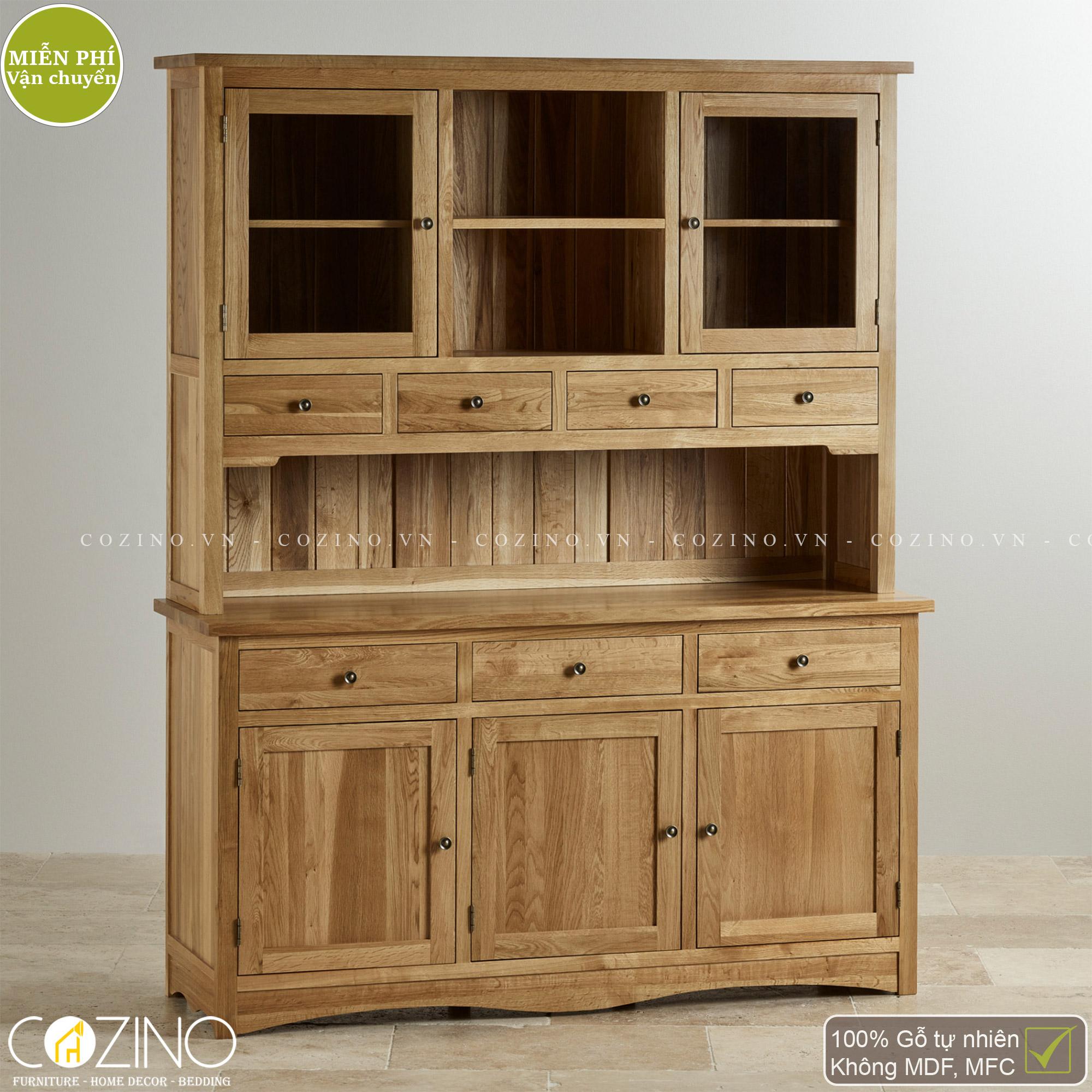 Tủ bếp lớn Cawood gỗ sồi