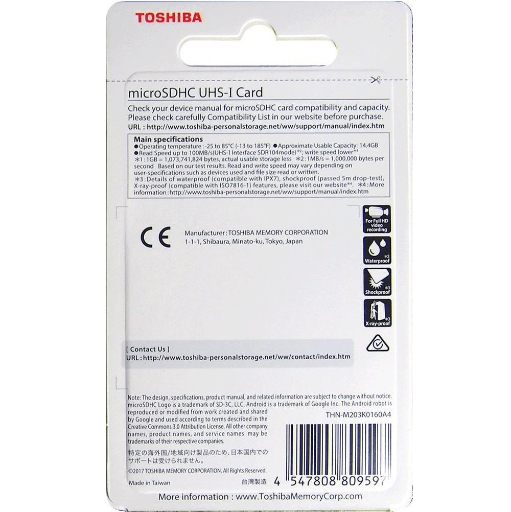 Thẻ nhớ MicroSDHC Toshiba M203 16GB