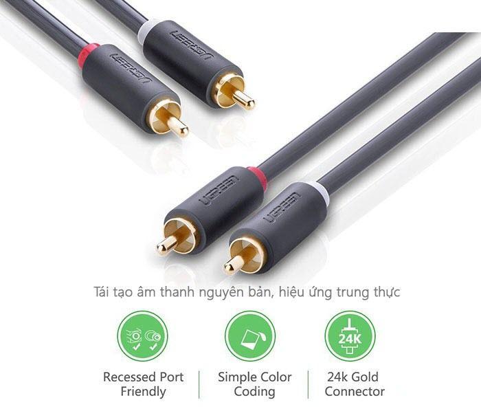 Cáp Audio 2 đầu RCA UGREEN 10520