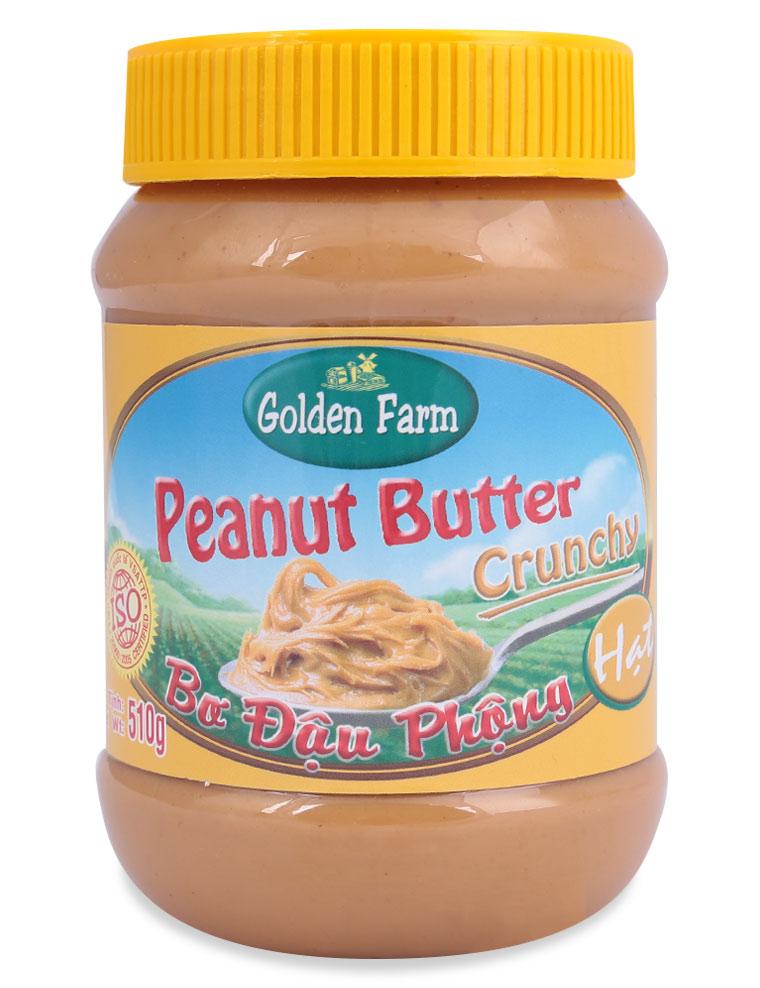 Bơ đậu phộng hạt Golden Farm - 510g