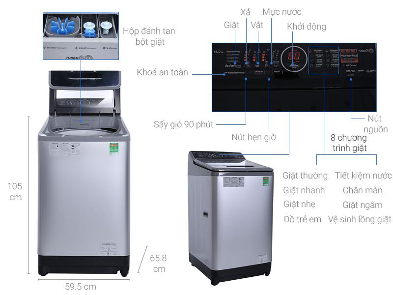 Máy giặt Panasonic NA-F90X5LRV 9kg