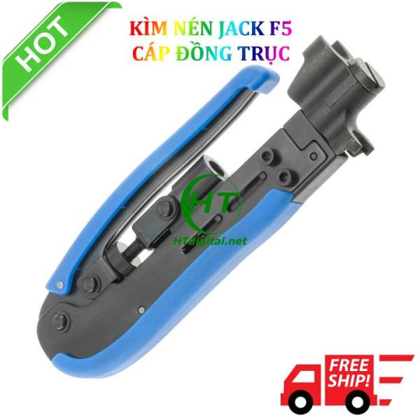 Kìm bóp - nén jack F5 cáp đồng trục RG59/RG6/RG11