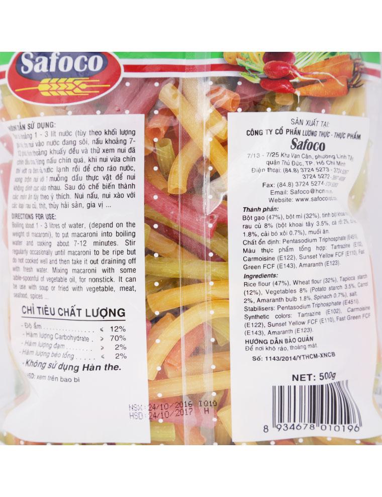 Nui Rau Củ Safoco ống lớn 500g