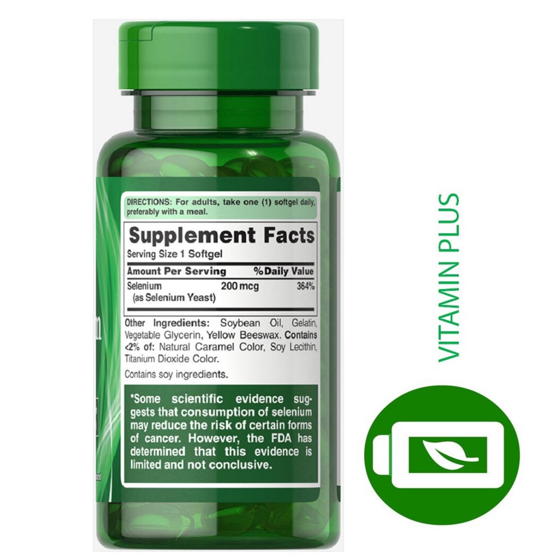 Thực Phẩm Chức Năng Tăng Sức Đề Kháng Puritan's Pride Absorbable Selenium 200mcg