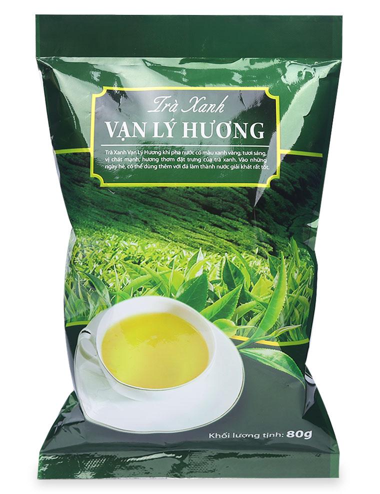Trà xanh vạn lý hương phúc long gói 80g