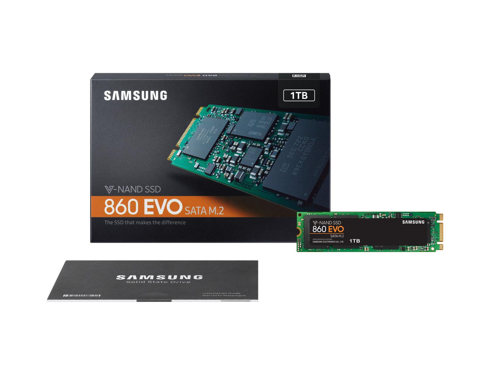 Ổ Cứng SSD Samsung 860 EVO 1TB M2 SATA (Đen)
