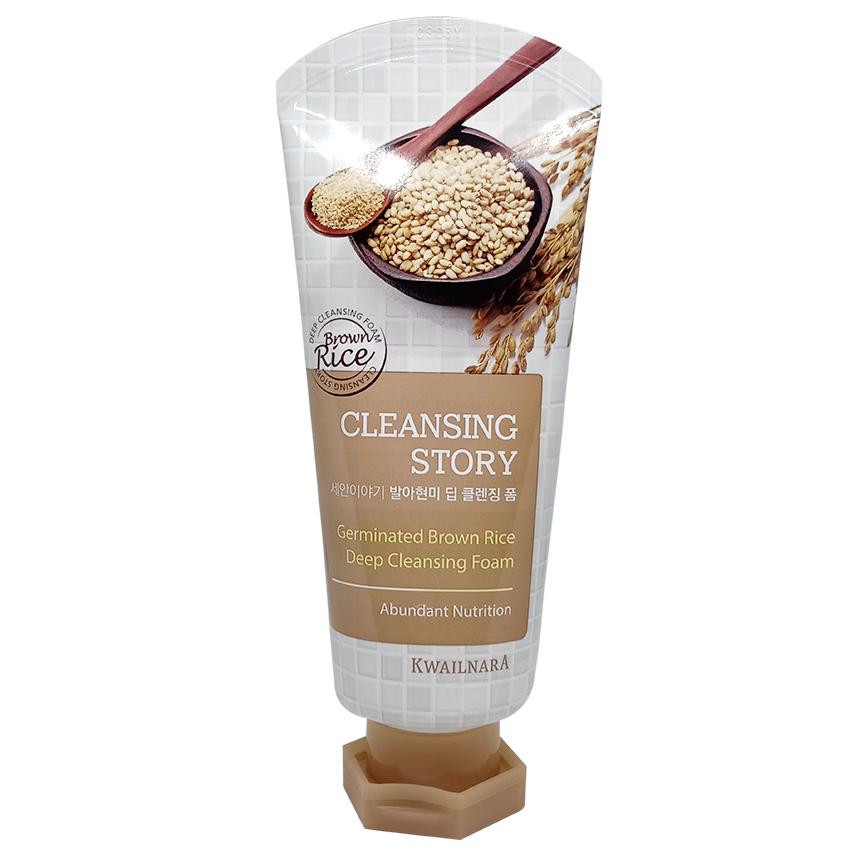 Sữa Rửa Mặt Tinh Chất Gạo Nâu Welcos Germinated Brown Rice Deep Cleansing Foam 120ml