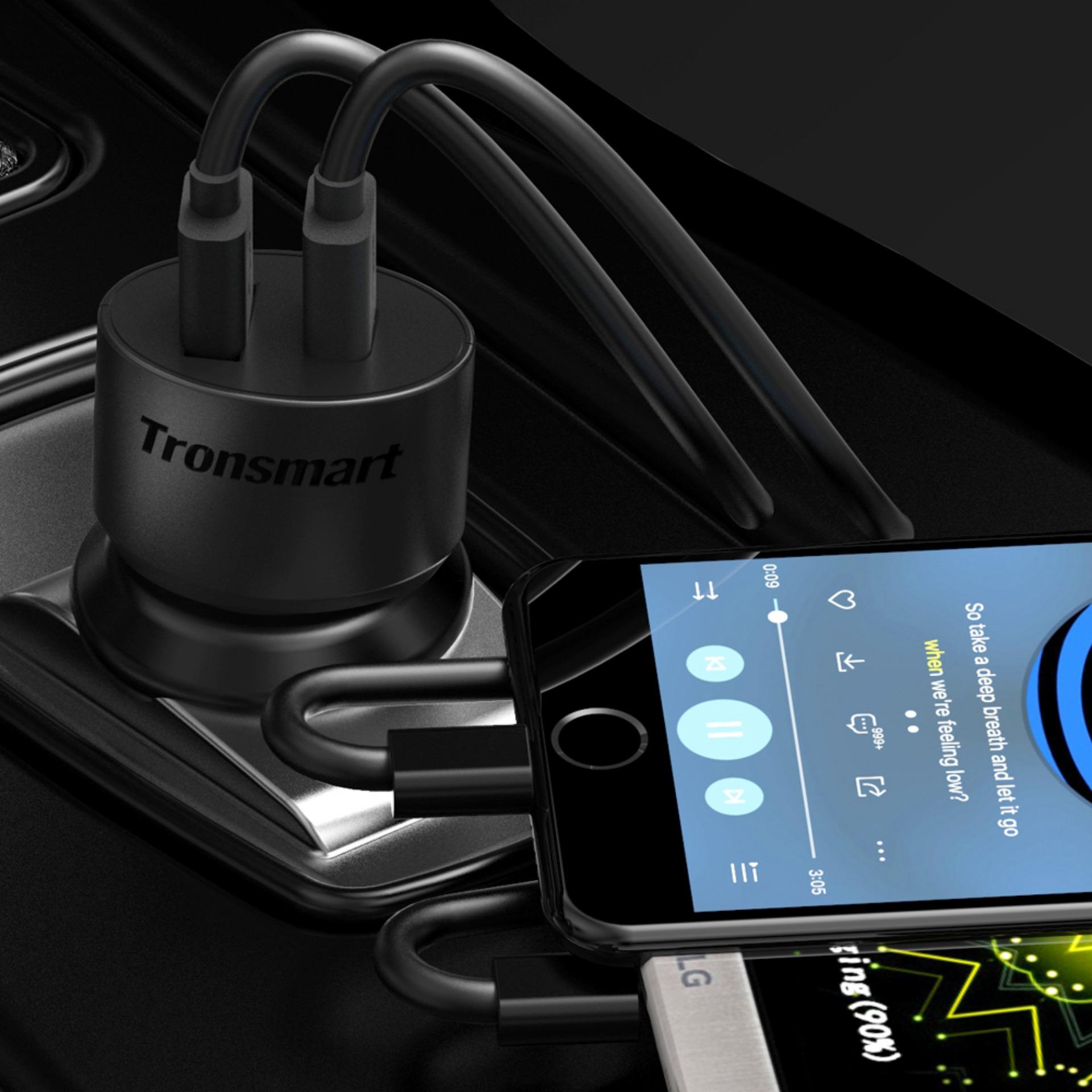 Sạc ô tô Tronsmart QC 3.0 CC2TF - 2 cổng, 36w