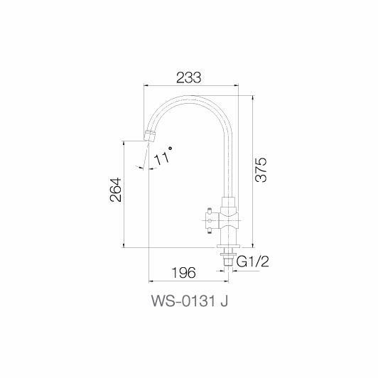 Vòi chậu lạnh - WS-0131J - INOX SUS 304