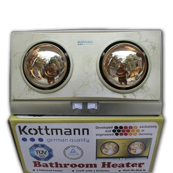 Đèn sưởi nhà tắm 2 bóng kottmann (công nghệ đức)