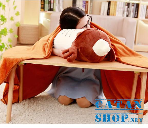 Gối mền hình bình sữa siêu cute 3 trong 1, nỉ nhung cực mịn, chăn gối văn phòng, gấu bông kèm mền, quà tặng…..