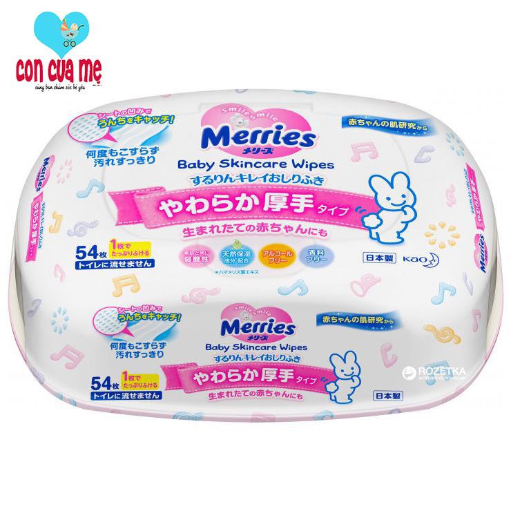 Hộp giấy ướt Merries Nhật 54 tờ