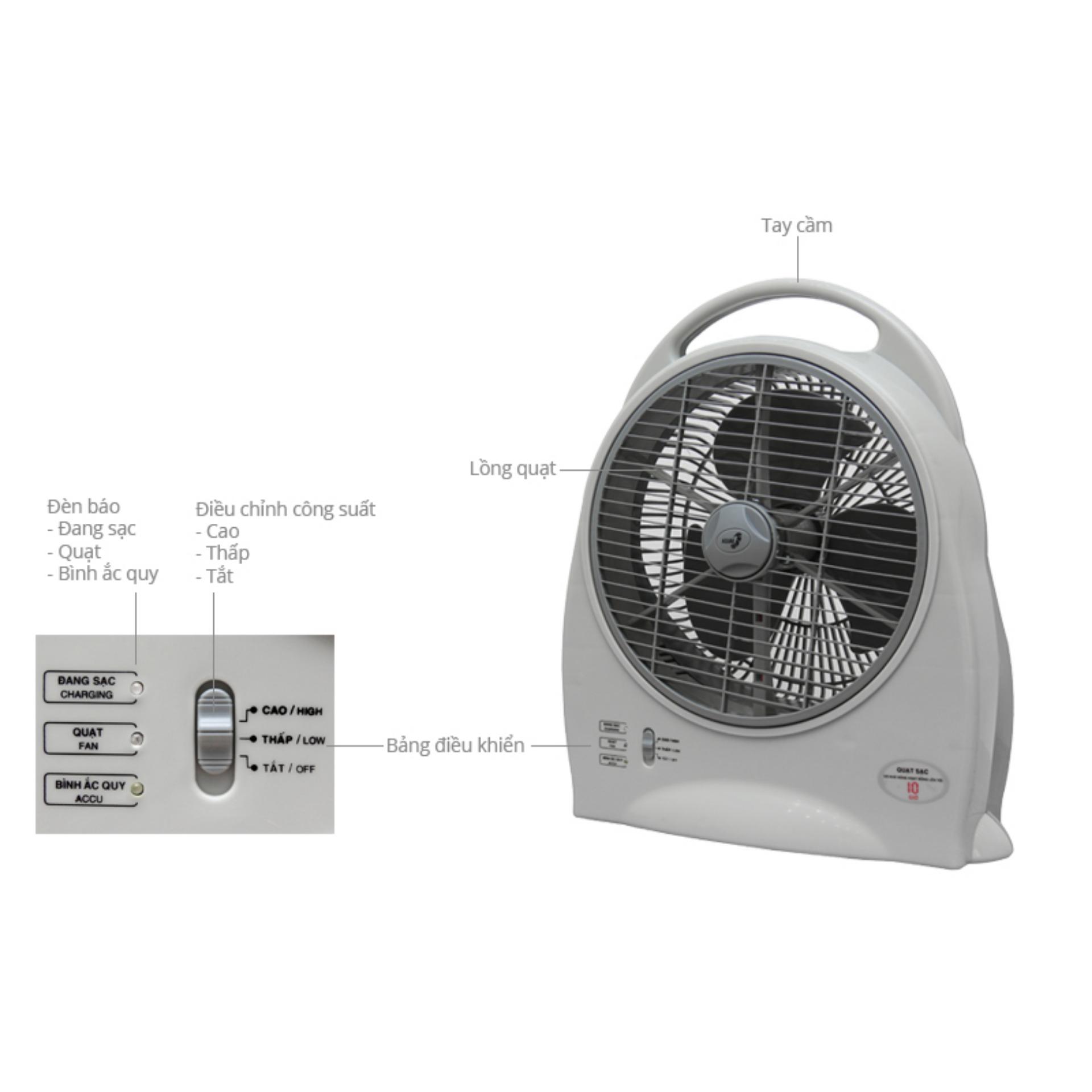 Quạt sạc Asia QS1001