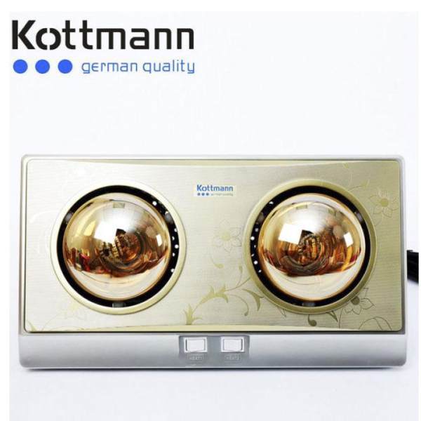 Đèn sưởi nhà tắm 2 bóng kottmann ( bảo hành 3 năm)