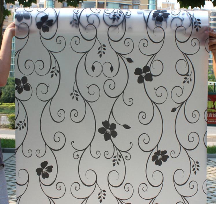 Decal Dán Kính Hoa Dây Đen
