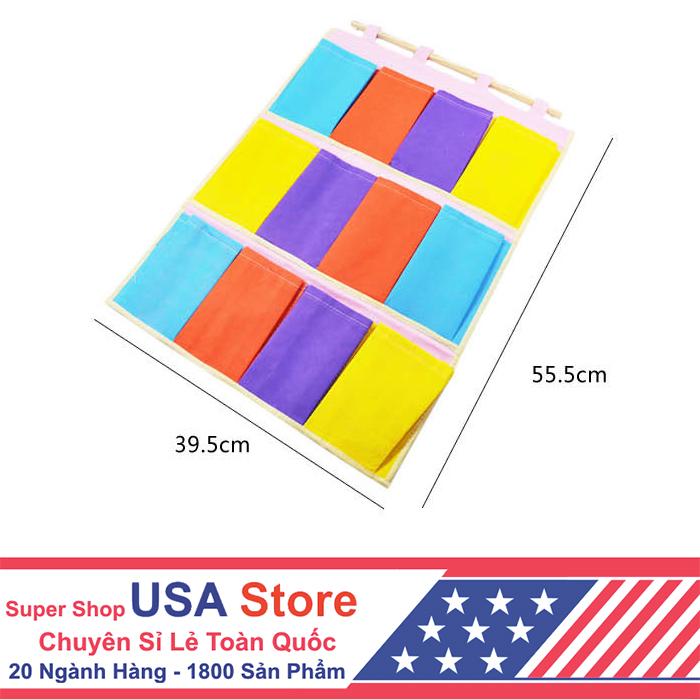 TÚI VẢI TREO TƯỜNG 12 Ô VUÔNG CDS1083