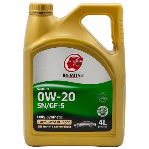 Dầu nhớt IDEMITSU 0W-20 SN/GF-5 Fully Synthetic 4L