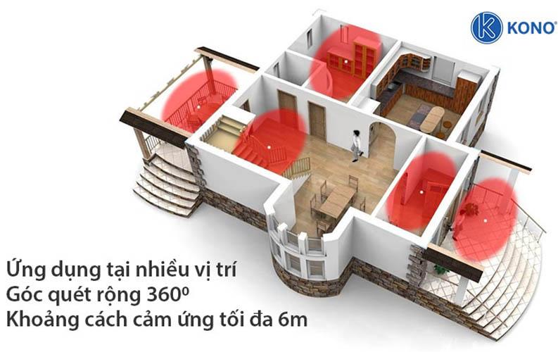 Cảm ứng bật đèn Kono KN-SA17