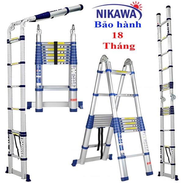 Thang nhôm rút đôi NIKAWA 50AI Nhật Bản - 5,0m công nghệ Nhật Bản