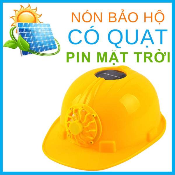 Nón Bảo Hộ Có Quạt Pin Mặt Trời - Nón Bảo Hộ Công Trình Có Quạt Gió