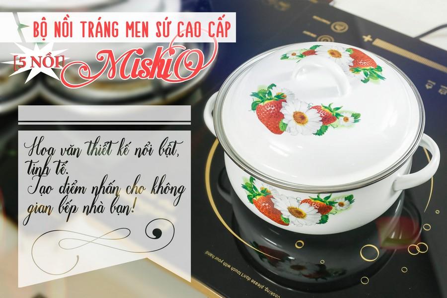 BỘ NỒI TRÁNG MEN MISHIO