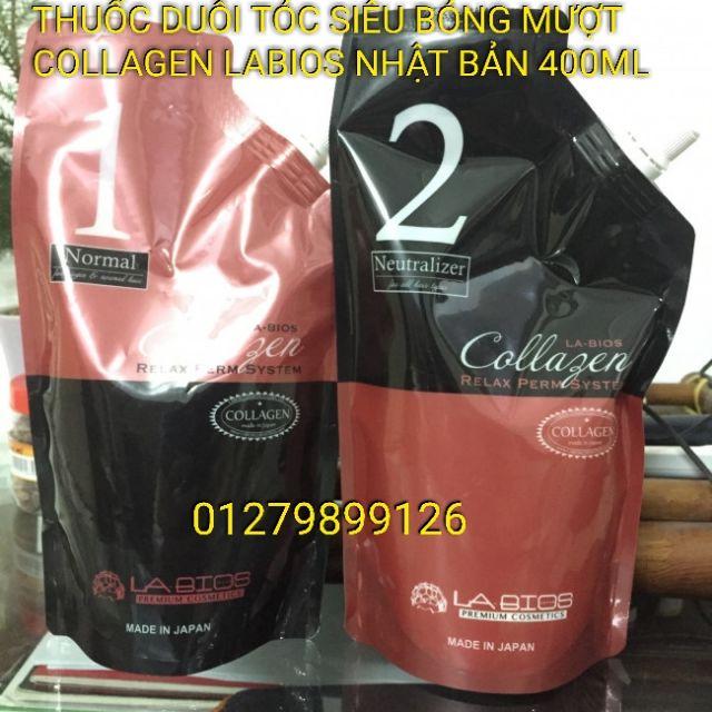 Thuốc duỗi tóc cao cấp siêu bóng mượt Collagen LaBios 400ml