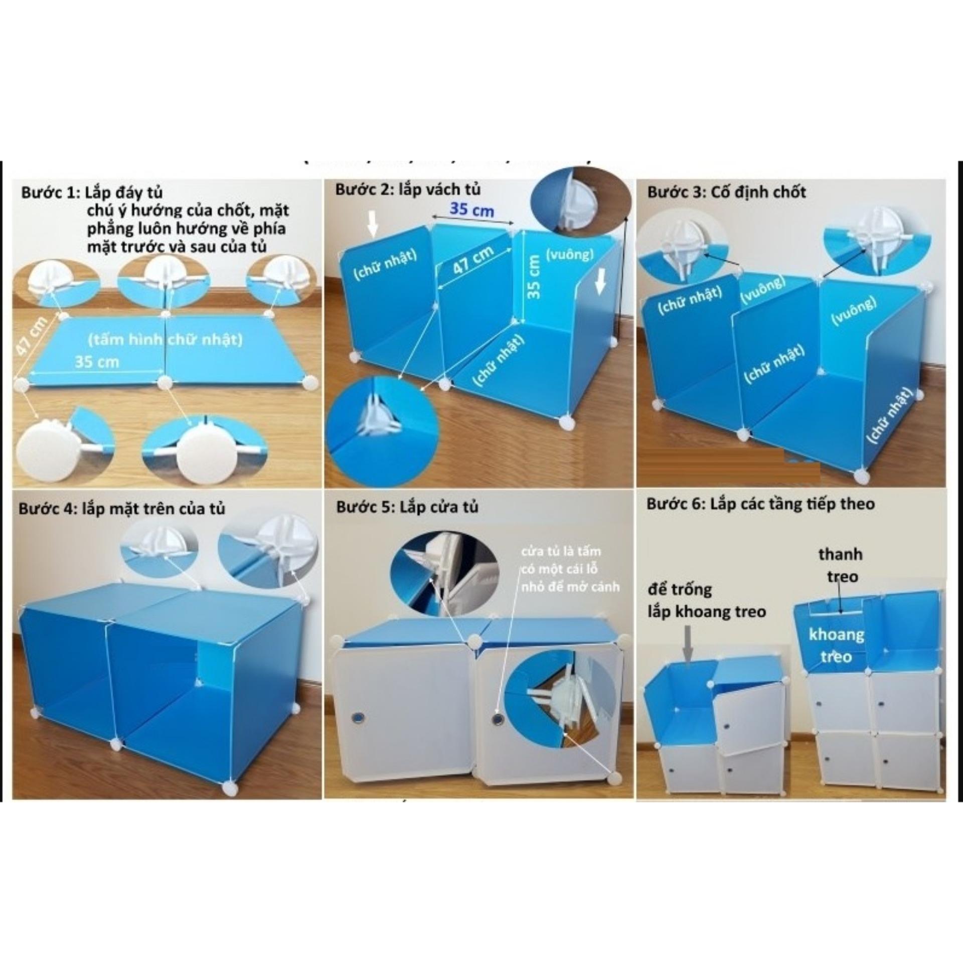 Tủ Nhựa Lắp Ghép Thông Minh Bibi-Home 3 Ngăn TN-3-DETT  (Đen Vân)