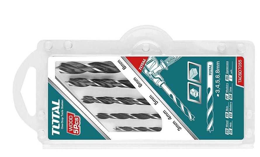 Bộ 5 Mũi Khoan Gỗ Total TACSD7055