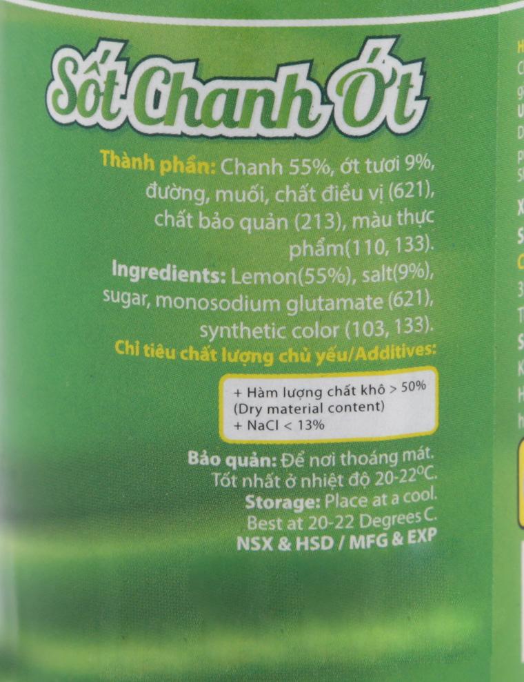 Sốt Chanh Ớt Doxaco 250g