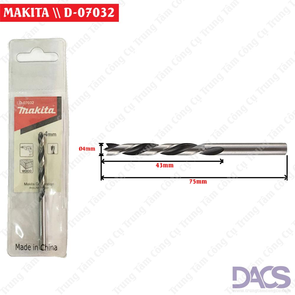 Bộ 3 mũi khoan gỗ Makita D-07032