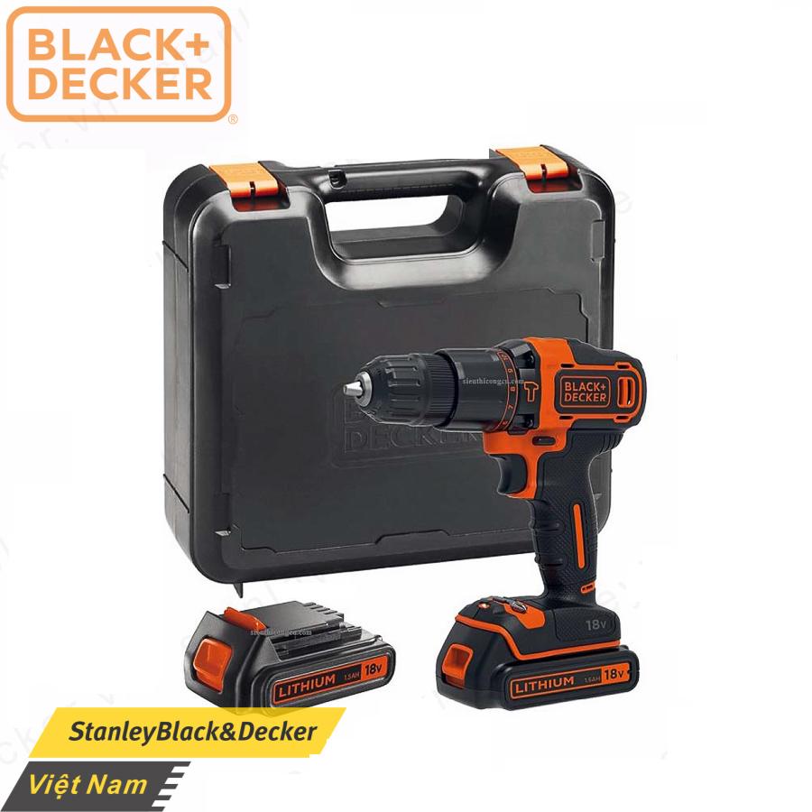 Bộ máy khoan búa dùng pin Black&Decker BDCHD18K2AC-B1