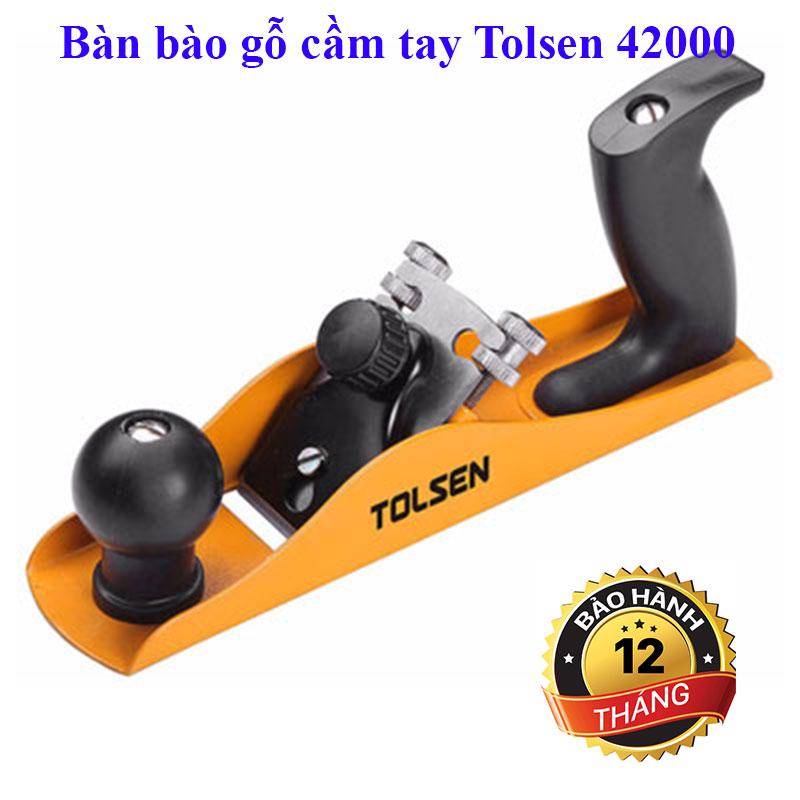  Bàn bào gỗ Tolsen 42000 bằng tay bền bỉ, lưỡi bào sắc bén, cho mặt gỗ phẳng mịn, láng bóng.Máy bào tay - Giảm giá 50% kèm bảo hành 1 đổi 1