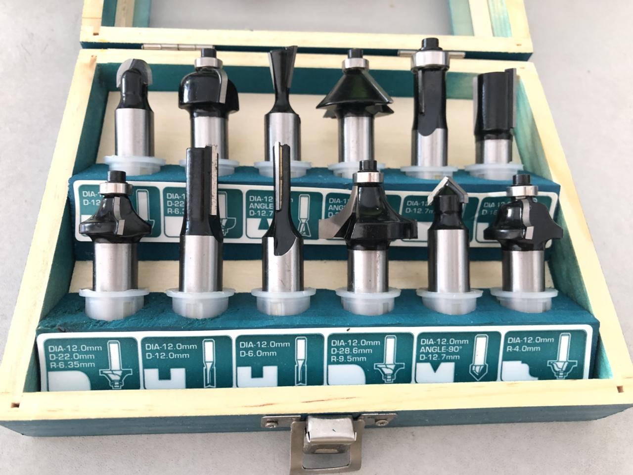 Bộ 12 mũi phay gỗ 12mm Total TACSR212/TACSR2121