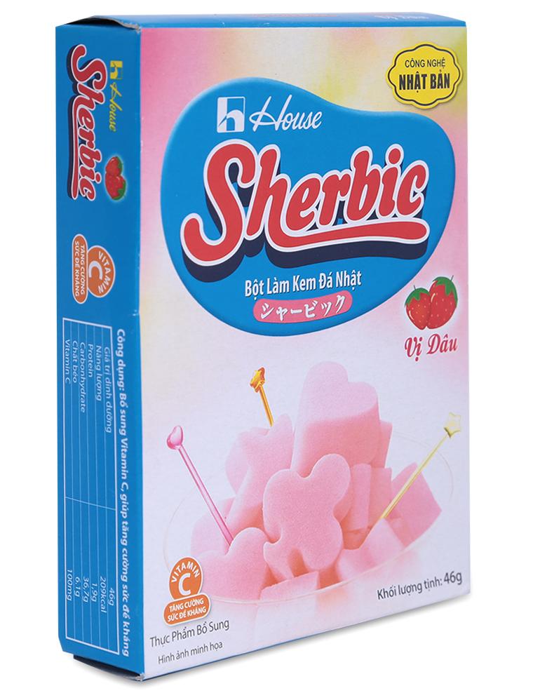 Bột Làm Kem Đá Sherbic Dâu