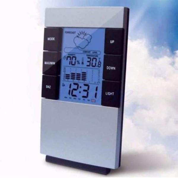 Nơi bán Đồng hồ thông minh để bàn Đa chức năng MÀN HÌNH LCD Màu Nhiệt Độ Ẩm Kế Thời Tiết kiêm Đồng Hồ Báo thức 3210