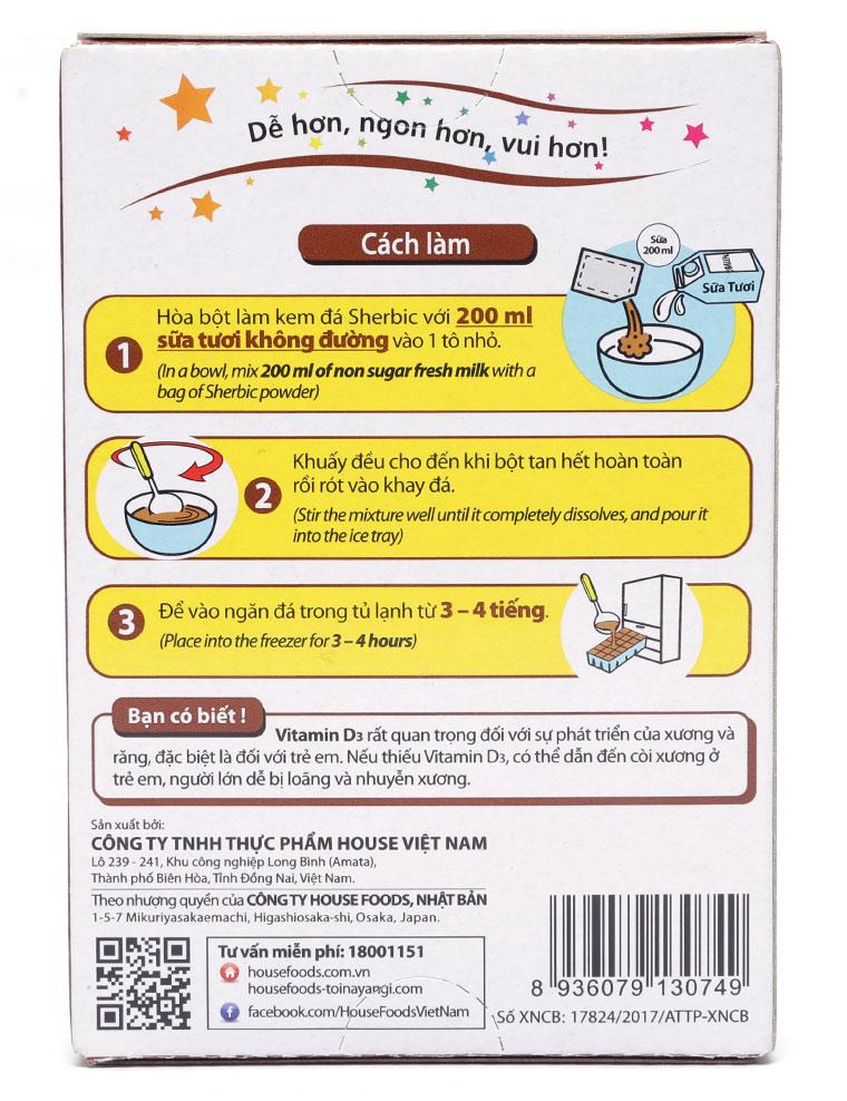 Bột Kem Đá Sherbic Socola Bạc Hà
