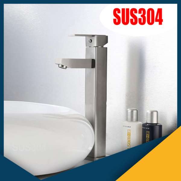 VÒI CHẬU LAVABO NÓNG LẠNH DƯƠNG BÀN INOX 5014