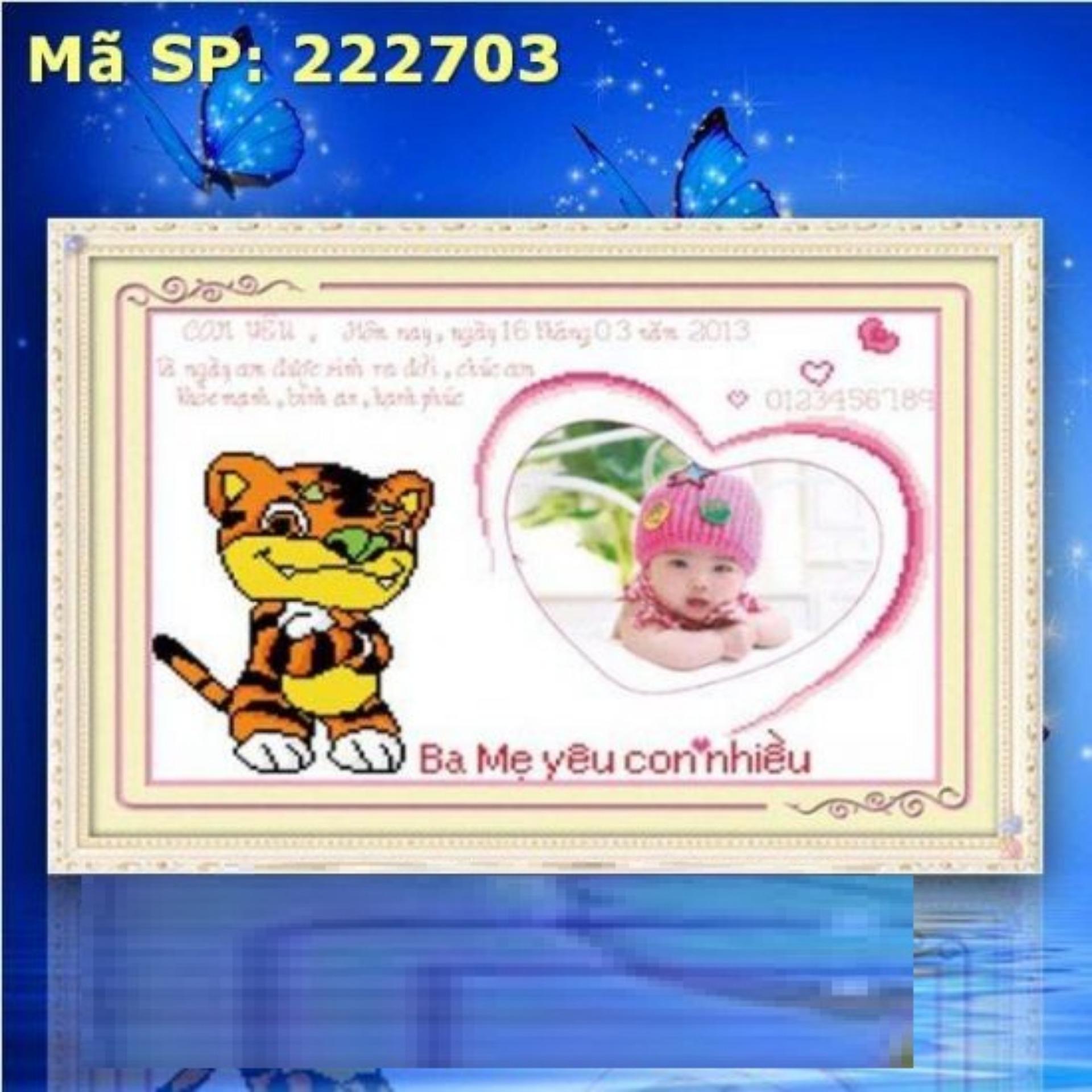 tranh thêu chữ thập hổ - DLH-222703