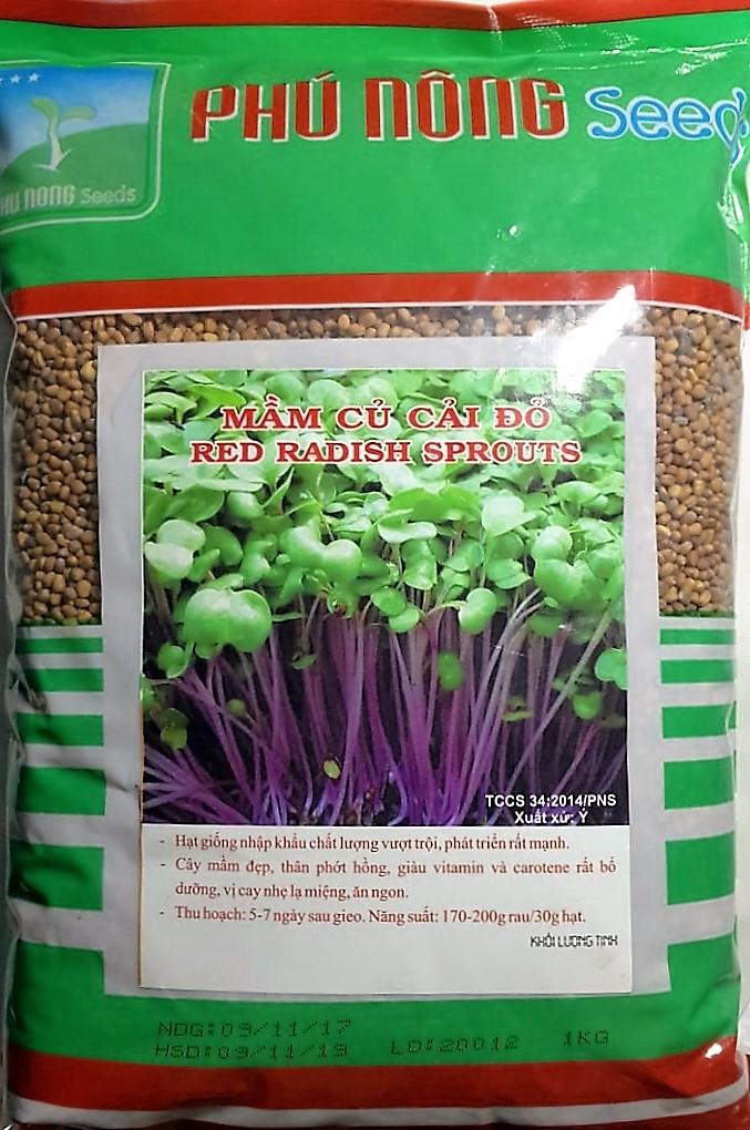 Bộ gói hạt giống Mầm củ cải đỏ