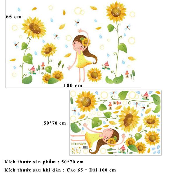 Decal hoa mặt trời XL7192