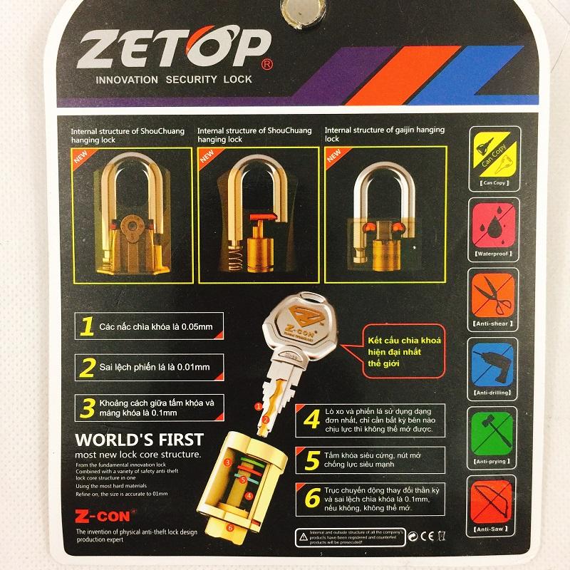 Khóa Chống Cắt ZETOP 6 phân