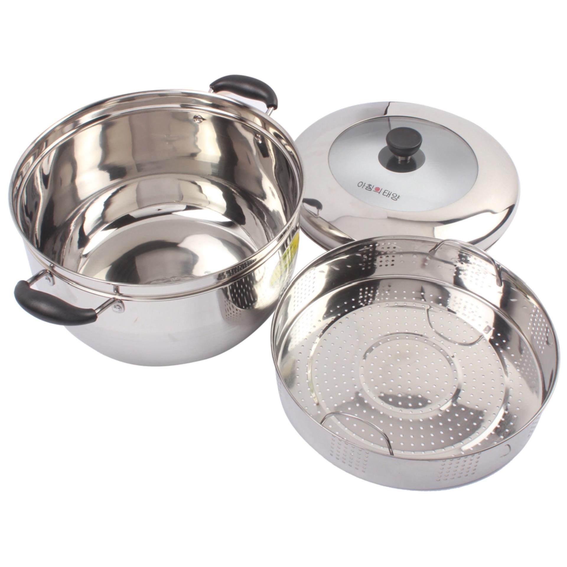 Nồi hấp Hàn Quốc inox Steam Cooker 30cm