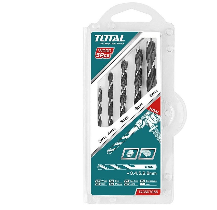 Bộ 5 Mũi Khoan Gỗ Total TACSD7055
