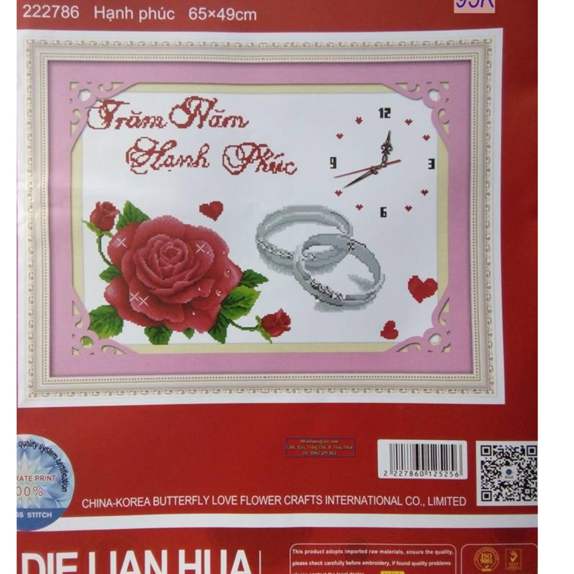 tranh thêu chữ thập hạnh phúc DLH-222786