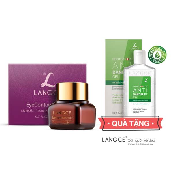 Kem Dưỡng Da Vùng Mắt Ngăn Ngừa Mụn Thịt - Chống Thâm - Nhăn - Bọng Mắt 20ml TẶNG Gel Gội Sạch Vẩy Nấm, Gàu Hết Ngứa Da Đầu 100g LANGCE