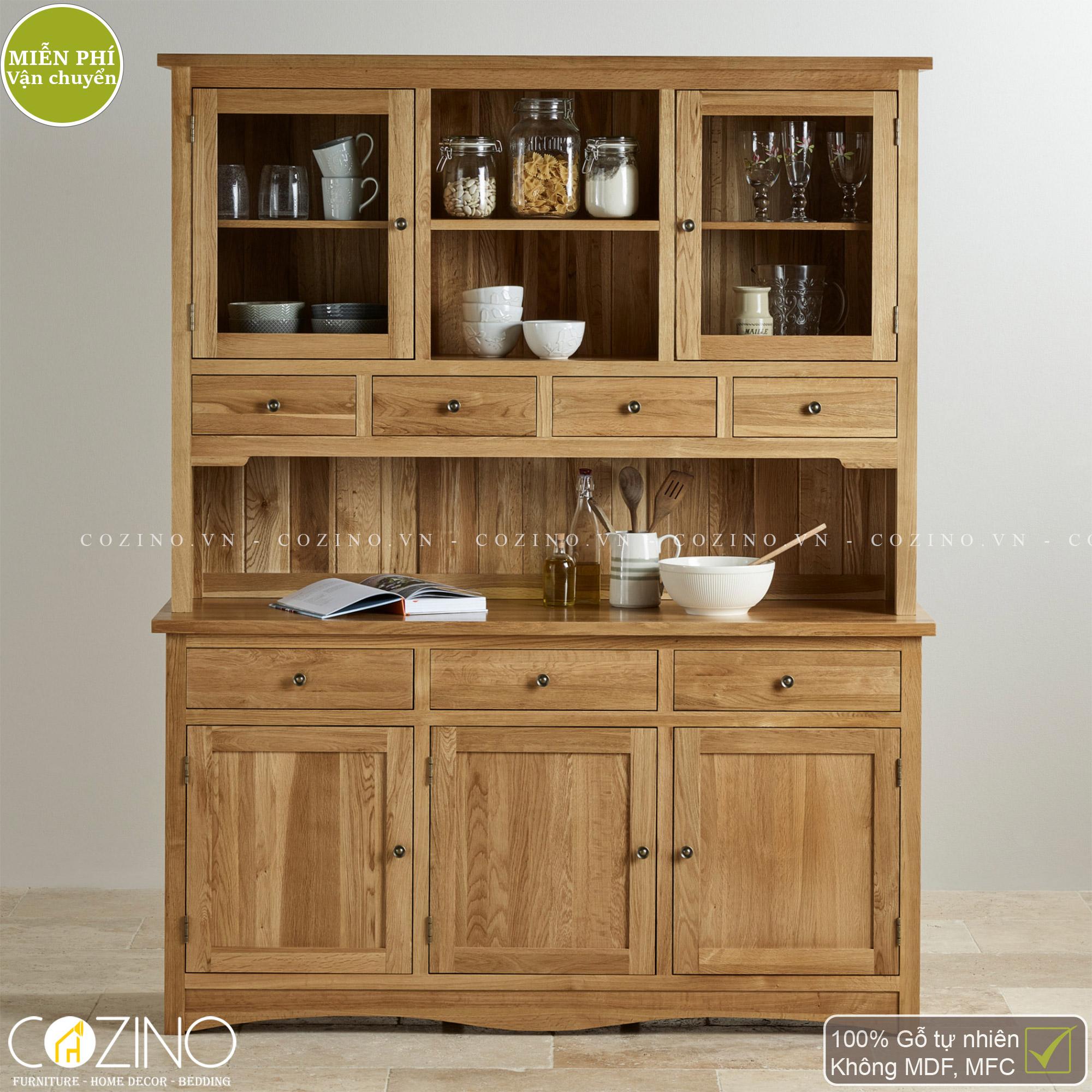 Tủ bếp lớn Cawood gỗ sồi